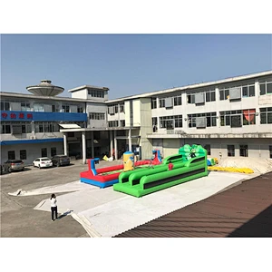 New Colorful Factory Price Bungee Inflatable Rugby Run Shoot Games 10m Long