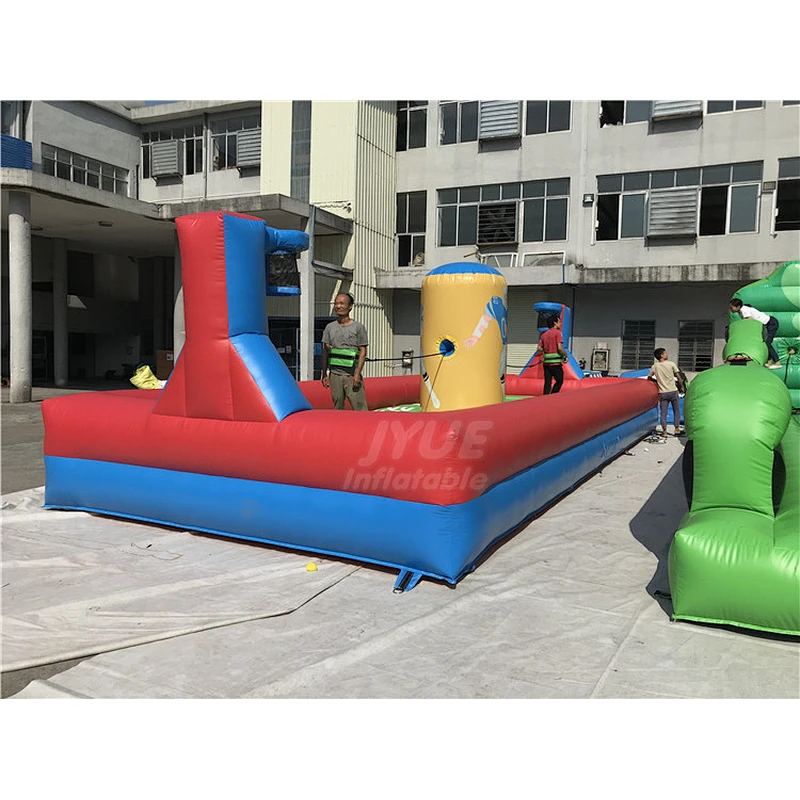 New Colorful Factory Price Bungee Inflatable Rugby Run Shoot Games 10m Long
