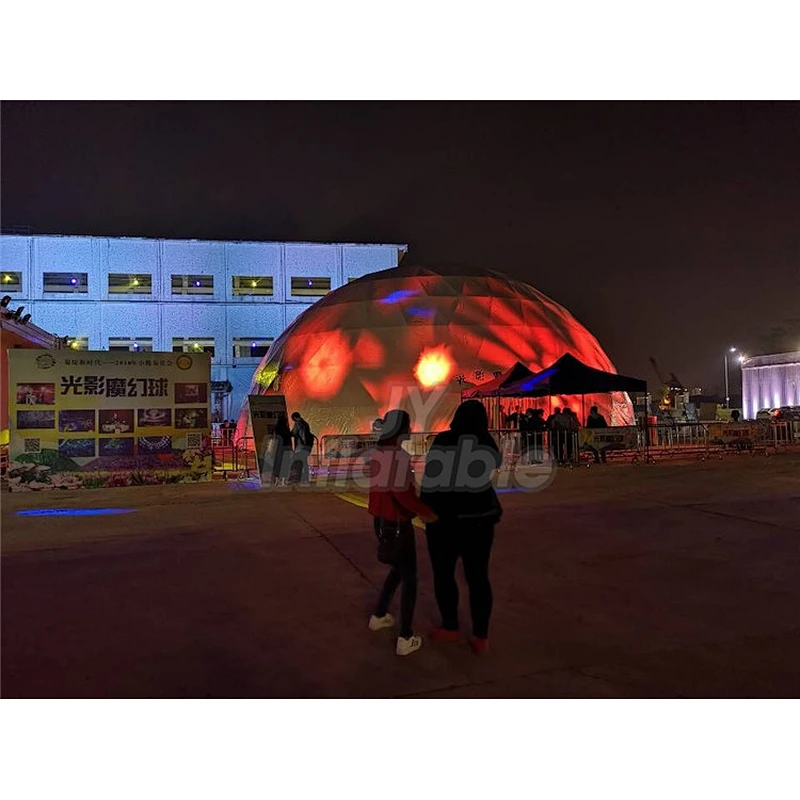 Quick Delivery Waterproof Lighting Tent Inflatable Dome Tent With LED Light
