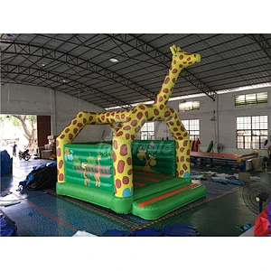 Customized Kids Giraffe Bouncer Jumping Inflatable Bouncer Bouncy Castle For Kids