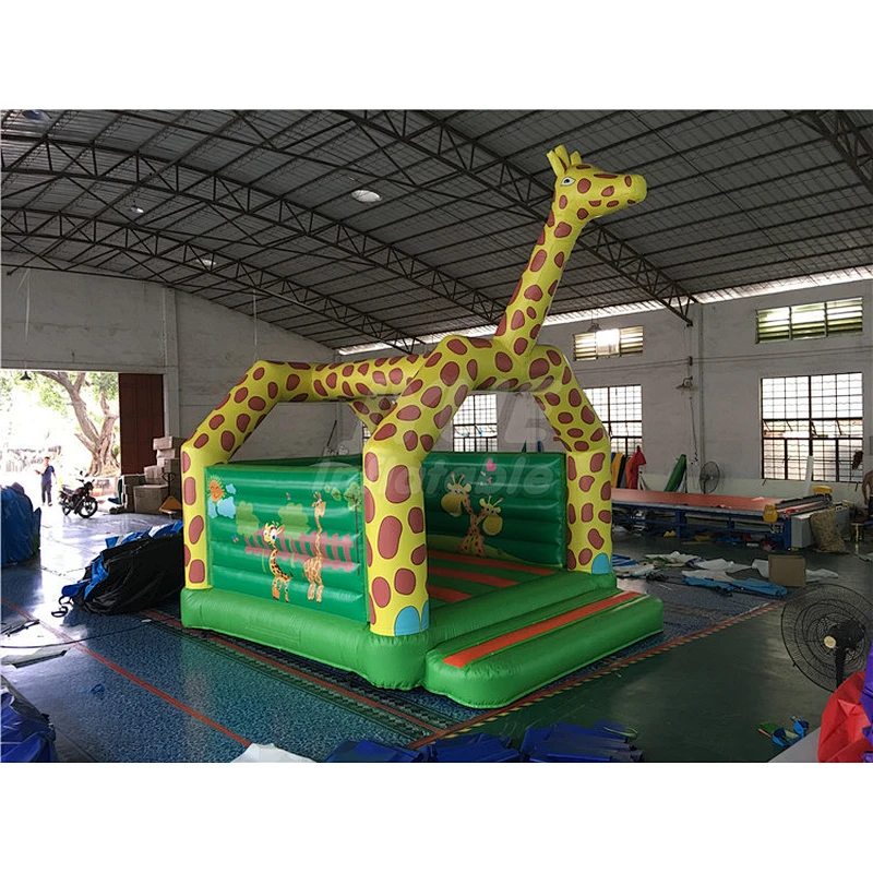Customized Kids Giraffe Bouncer Jumping Inflatable Bouncer Bouncy Castle For Kids