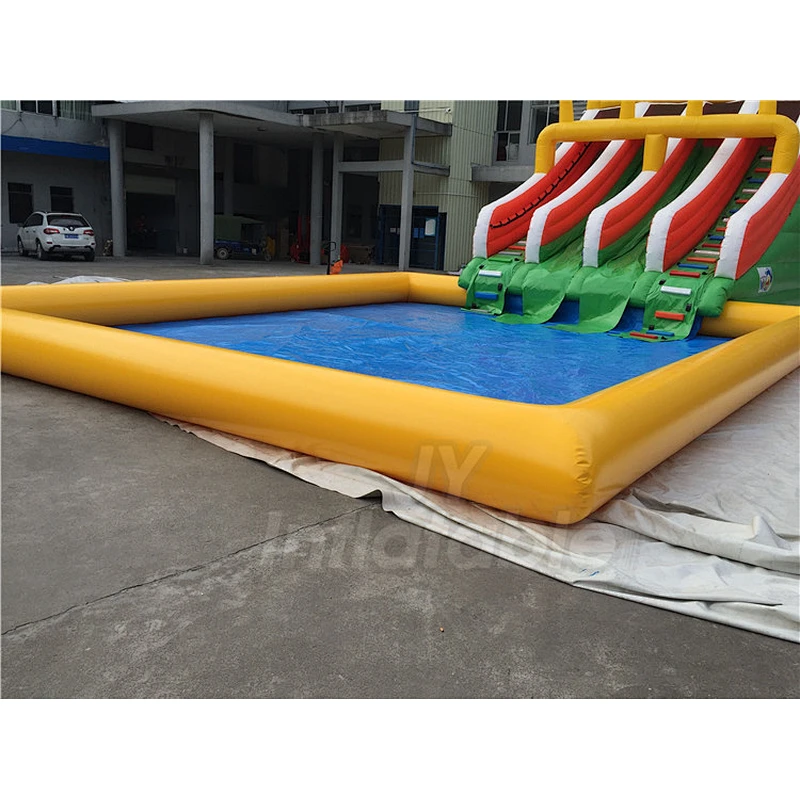 Free Customized Commercial Indoor Use Pool Slide Inflatable Water Park For Kids