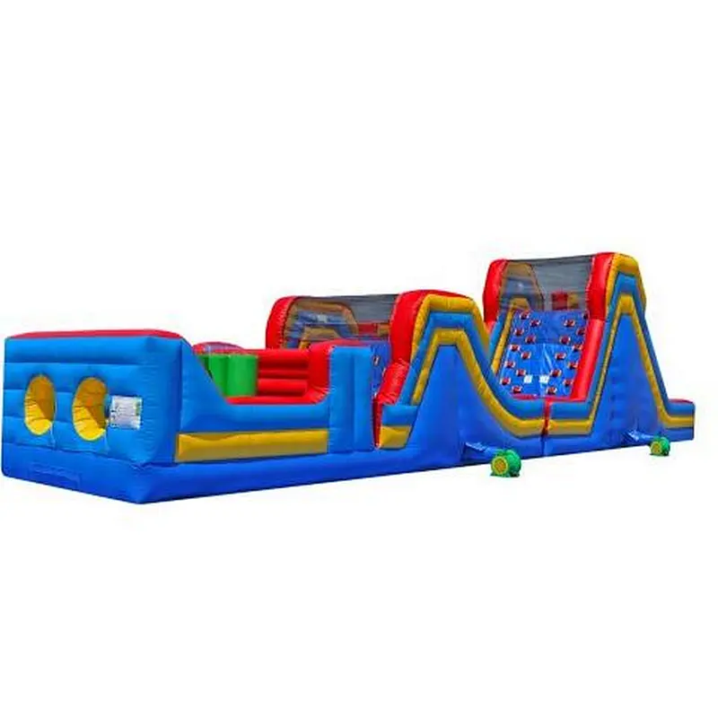 2018 China fabrica Obstaculo inflable de doble tobogan