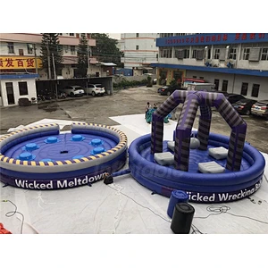Outdoor Inflatable Sport Game Interactive Bouncy Wrecking Demolition Ball