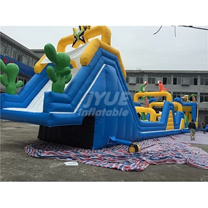 China Outdoor Obstacle Course For Kids Commercial Use Moonwalk Obstacle Course Party