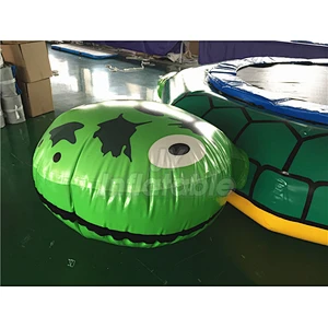 Commercial Tortoise Inflatable Water Trampoline Games For Aqua Sport Rental