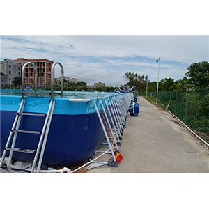 Newest Type Customized Inflatable Swimming Rectangular Metal Frame Pool For Sale