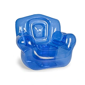 Transparent Pink Color Inflatable Chair With Logo Blow Up Sofa For Outdoor