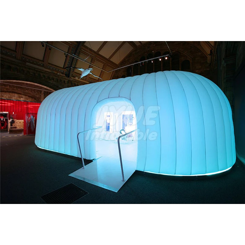 Custom Logo PVC Tarpaulin Lighting Air Dome LED Inflatable Dome Tent For Party