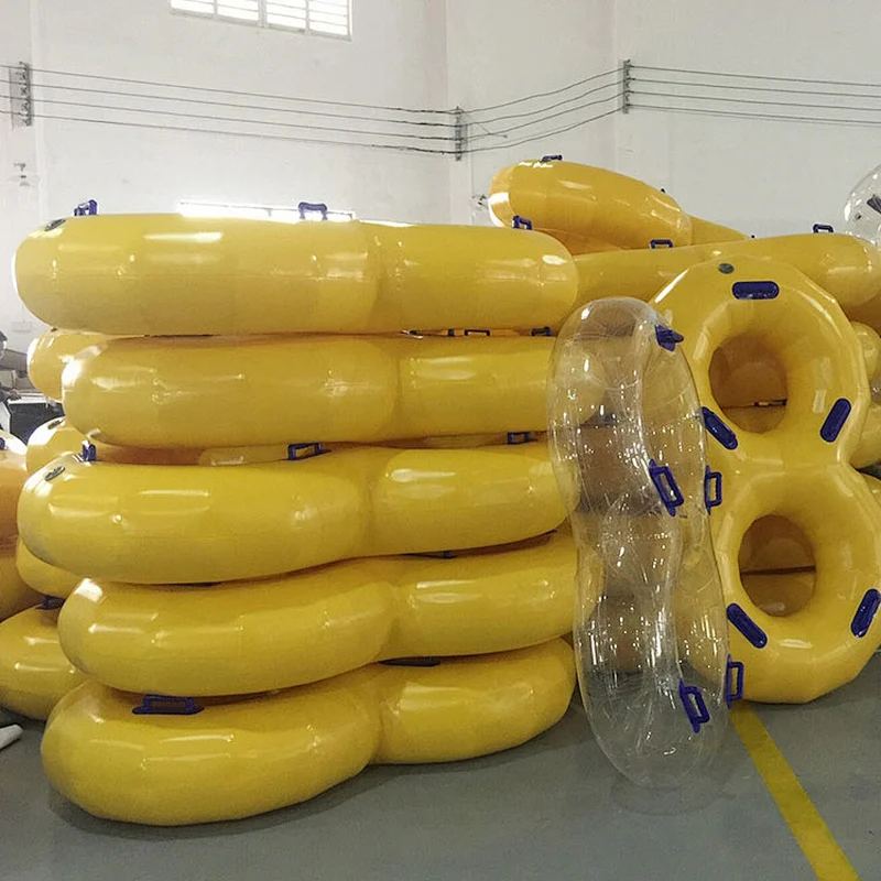 Heavy Duty Aqua Pool Tubes Waterpark Double Rider Tube With Handles