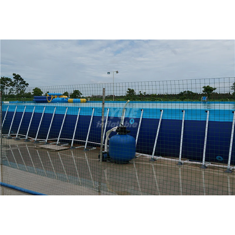 Newest Type Customized Inflatable Swimming Rectangular Metal Frame Pool For Sale
