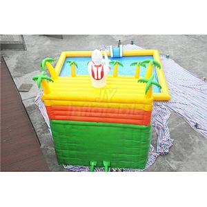 Blow Up Water Pool Slide Kids Inflatable Mini Water Park For Summer