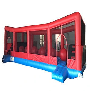 Outdoor Inflatable Wipeout Obstacle Big Balls Wipe Out Game Inflatable Obstacle Course Challenge