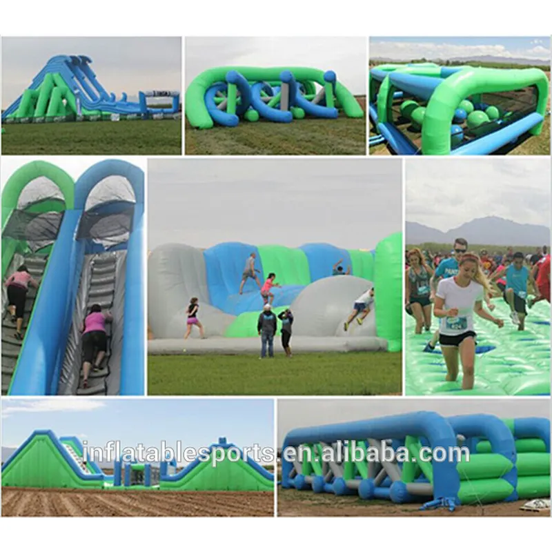 3D Design And Real Picture Build Obstacle Run Sports Equipment Inflatable 5k Course