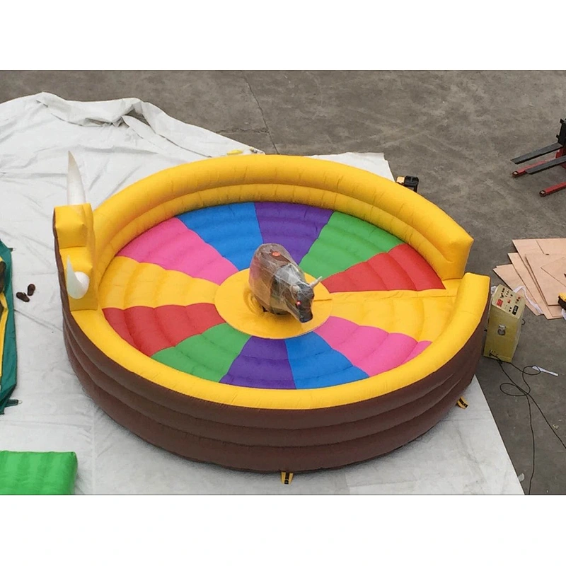 Hot Entertainment Park Games Inflatable Rodeo Bull , Inflatable Bull Riding Mechanical Bull For Sale