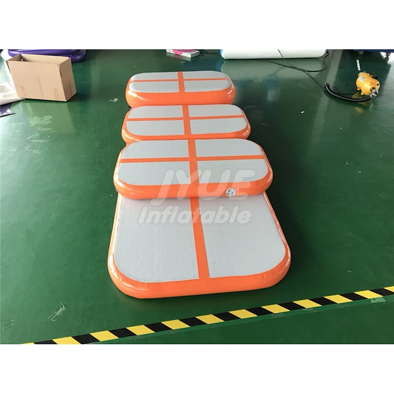 Wholesale Gymnastics Equipment Orange Inflatable Airtrack Set With Durable Handles For Sale
