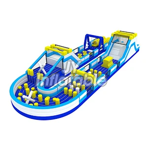 2019 New Design Custom Made Funny Outdoor Crazy Games Adult Kids Inflatable 5k Obstacle Course for Sale