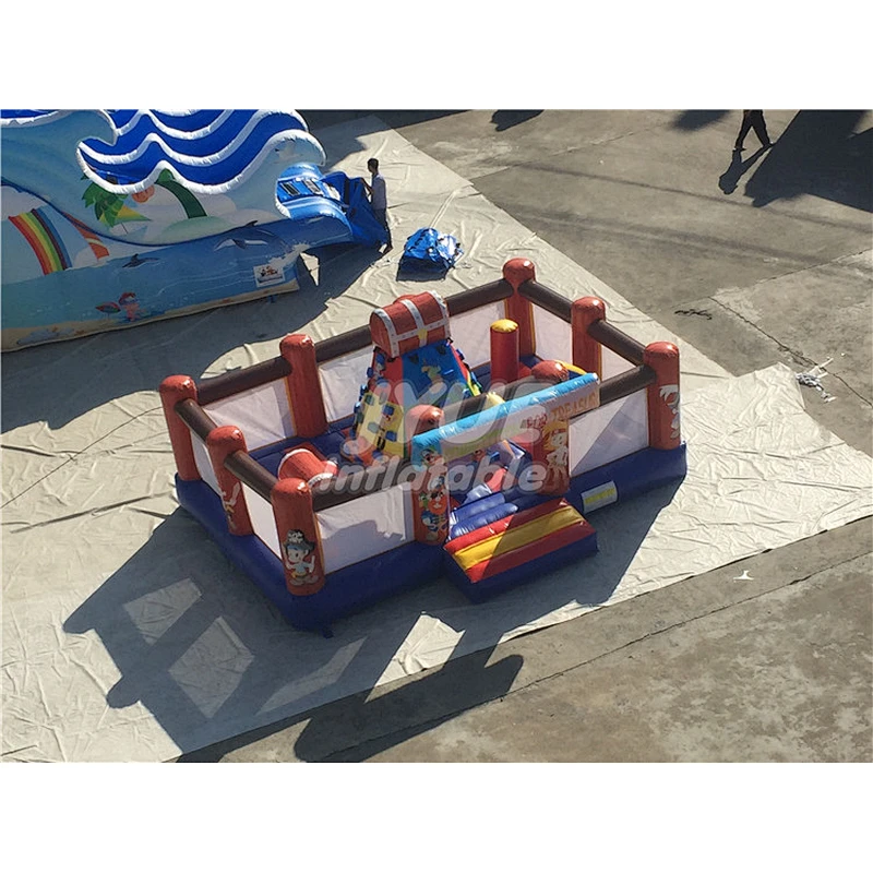 China Factory Inflatable Fun City Small Inflatable Playground With Climbing Wall For Toddler