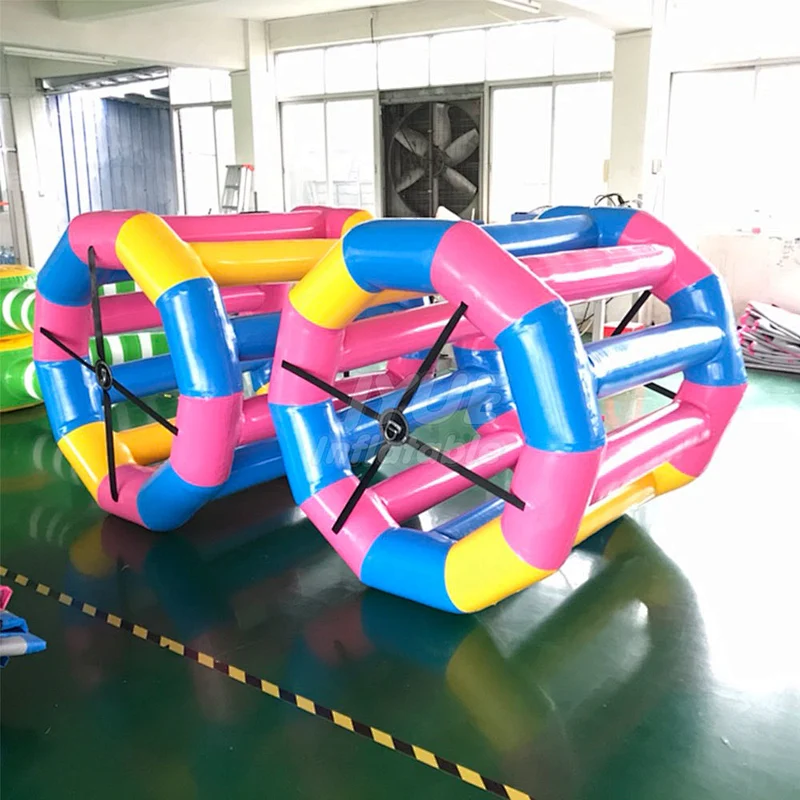 Colorful Kids And Adults Inflatable Water Roller Coaster For Water Game