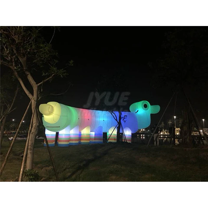 Outdoor customize  Decoration lovely Inflatable caterpillar led For parks