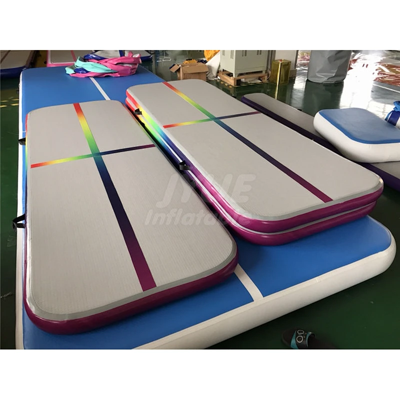 3m 4m 5m 6m 8m 9m 10m 12m Hot Selling Air Track Rainbow Color P1 P2 Gymnastics Tumbling Mat Custom Logo Air Floor Factory