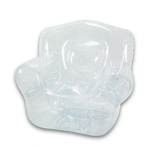 Transparent Pink Color Inflatable Chair With Logo Blow Up Sofa For Outdoor