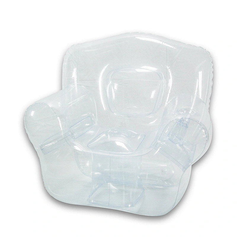Transparent Pink Color Inflatable Chair With Logo Blow Up Sofa For Outdoor