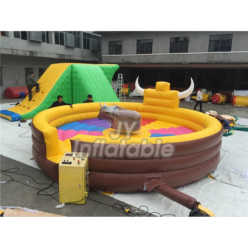 Outdoor Sport Game Exciting Electric Bull Game Ride Inflatable Mechanical Bull Rodeo For Sale