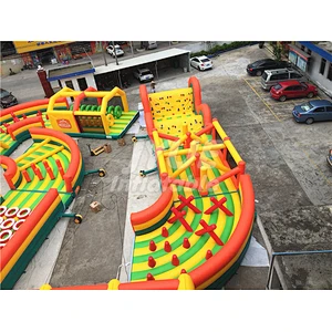 Outdoor Commercial Team Interactive Activity Games Big Inflatable Obstacle Course For Sale