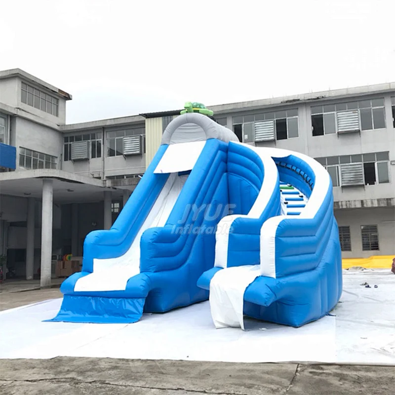 Amusement Equipment Small Dolphin Inflatable Water Slide For Above Ground Pool