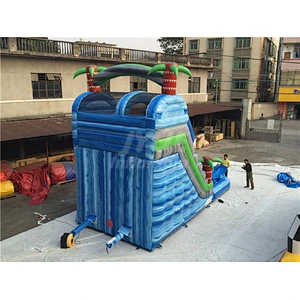 Hot Tropical Cheap Water Slide Jumper ,Blow Up Inflatable Water Slide And Pool