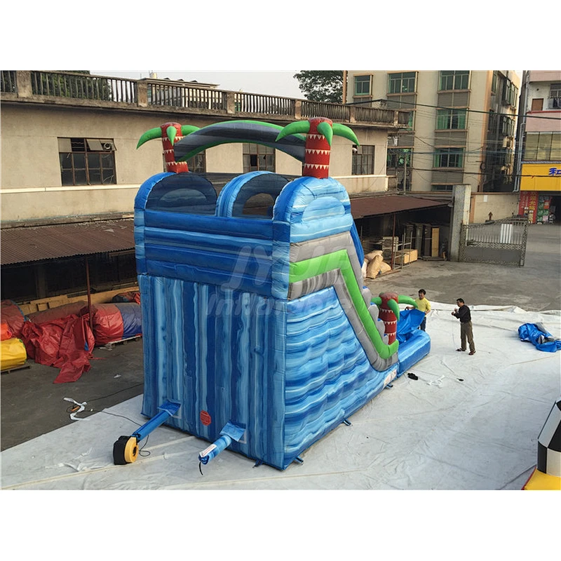 Hot Tropical Cheap Water Slide Jumper ,Blow Up Inflatable Water Slide And Pool