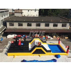 Inflatable 15 Metre Atomic Rush Obstacle Course Slide