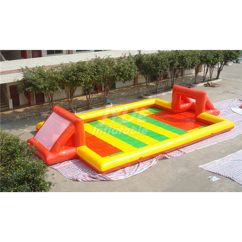 New Design Customized Outdoor Football Pitch 0.55mm PVC Top Material Inflatable Football Game