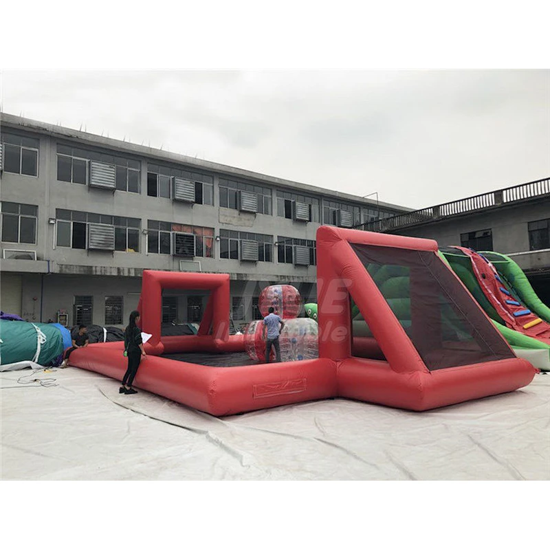 Commercial Outdoor Soccer Court Inflatable Soap Football Field With Water For Sale