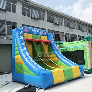 Carnival Fun Game 3 Hoops Inflatable Basketball Hoop Game For Sale