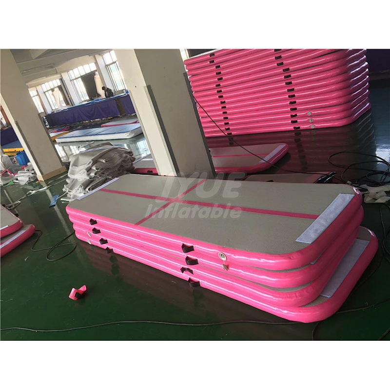 Blue Cheap Price Wholesale Air Track Factory 3m Mattress Gym Tumble Jumping Mat Gymnastics Inflatable Air Track for Sale