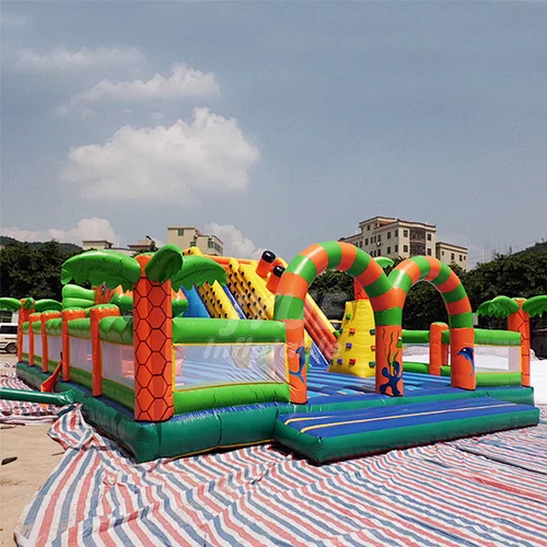 Jungle Theme Indoor Toddler Inflatable Bouncer Bouncy Castle , Inflatable Playhouse For Kids