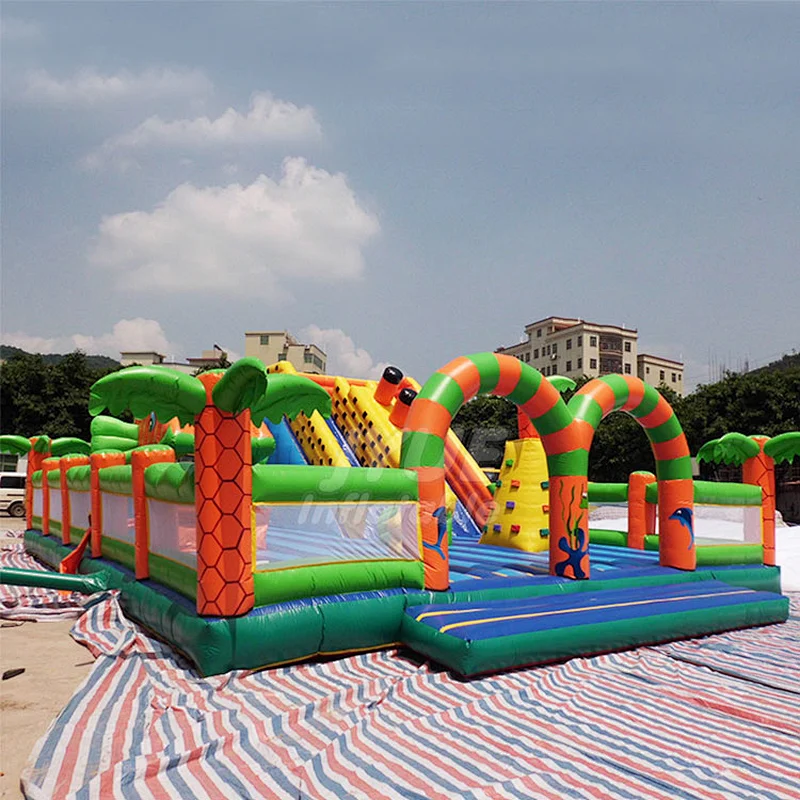 Jungle Theme Indoor Toddler Inflatable Bouncer Bouncy Castle , Inflatable Playhouse For Kids