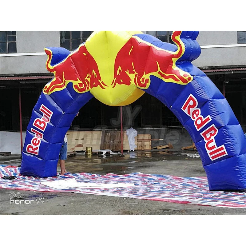 Competitive Price Advertising Welcome Red Bull Inflatable Arch For Sale