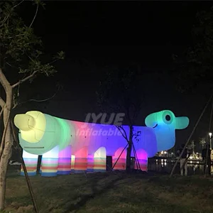 Outdoor customize  Decoration lovely Inflatable caterpillar led For parks