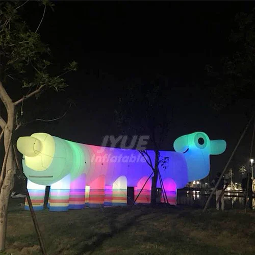 Outdoor customize  Decoration lovely Inflatable caterpillar led For parks