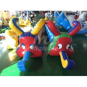 Sport Game Team Building Games Large 6 Seaters Inflatable Caterpillar Racing Tube For Ride