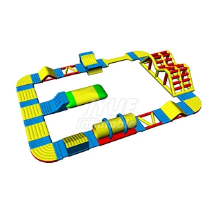Commercial Adults Aqua Park Obstacle Island Water Park Inflatable Floating