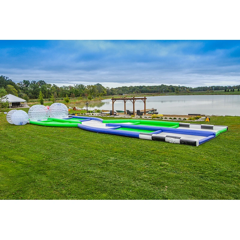 Hot Sale Inflatable Hamster Drag Racing/ Human Hamster Ball Race/ Zorb Race Track With 2 Lanes