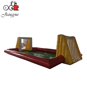 Best Thickness Pvc Customising Inflatable Soap Playground Football Field 15m Long