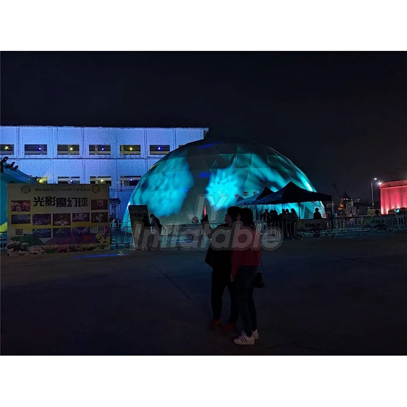 Quick Delivery Waterproof Lighting Tent Inflatable Dome Tent With LED Light