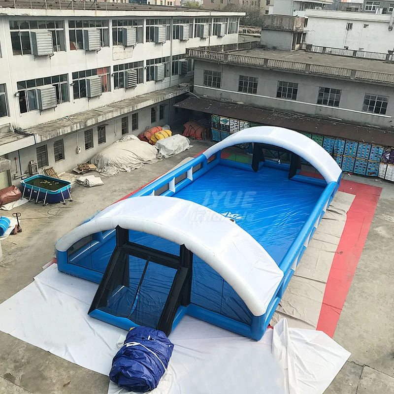 High Quality Customized Size Inflatable Football Field ,New Inflatable Soccer Filed Water Football Arena For Sale