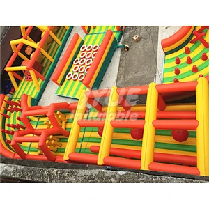 Outdoor Commercial Team Interactive Activity Games Big Inflatable Obstacle Course For Sale