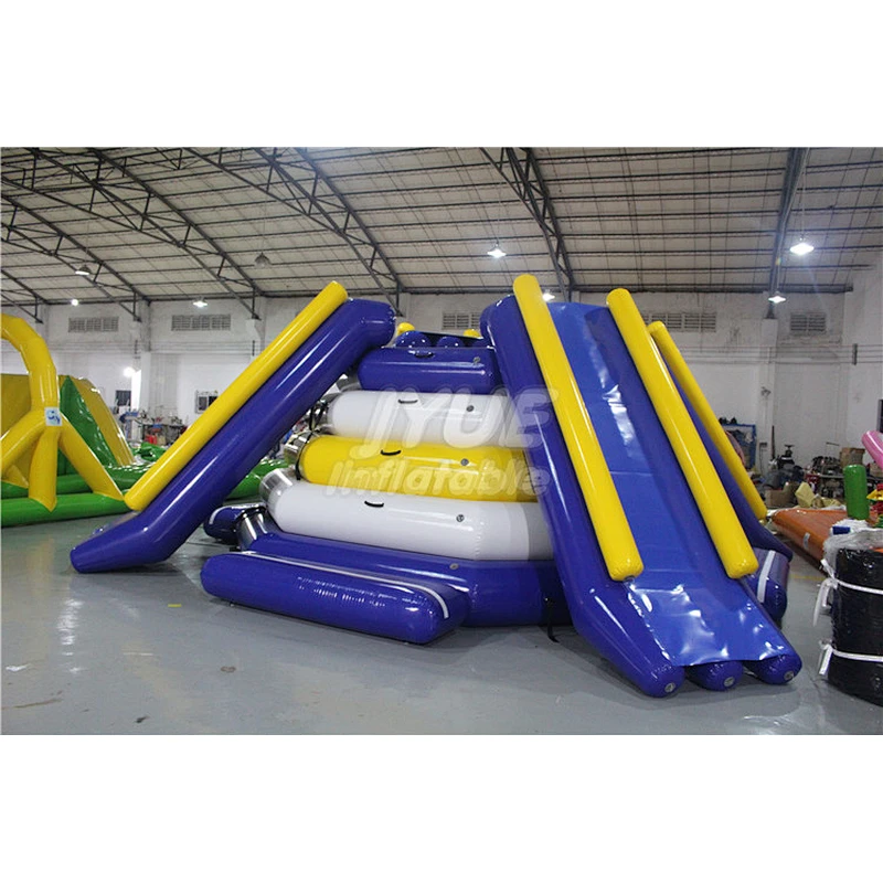 0.9mm PVC Tarpaulin Heat Sealed Inflatable Water Park Floating Aqua Island Climbing Tower Slide
